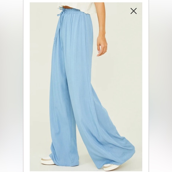 NWT Altar’d State Tie Waist Wide Leg Pants - Picture 3 of 4